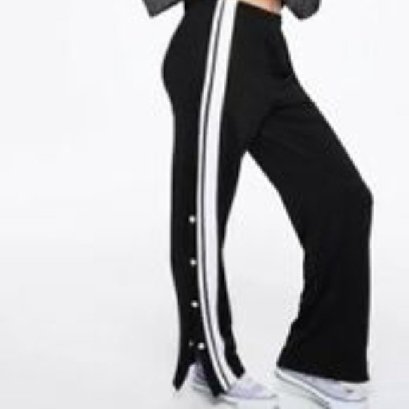 open leg track pants